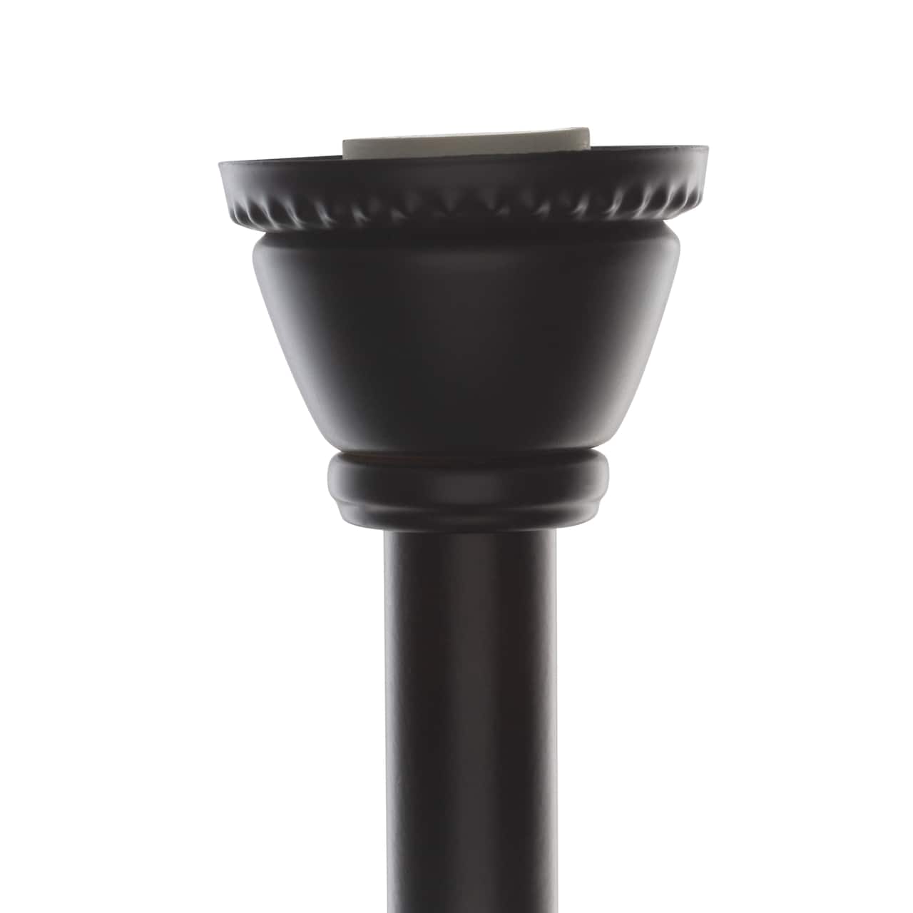 Bath Bliss Matte Black Decorative Tension Shower Rod